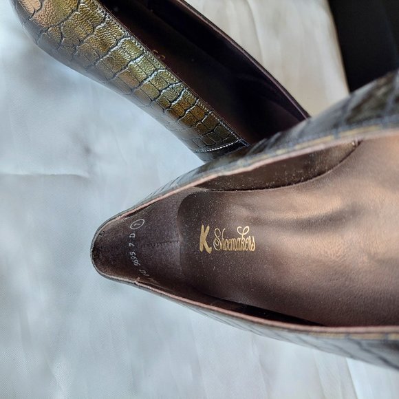 Vintage K shoes LEATHER UK 7  US 9, Made in England. New - Picture 7 of 8